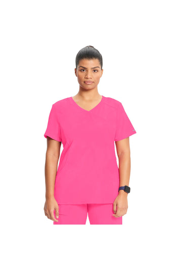 Cherokee Women's Infinity Mock Wrap Top - Pink