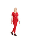 Cherokee Women's Infinity Mock Wrap Top - Red