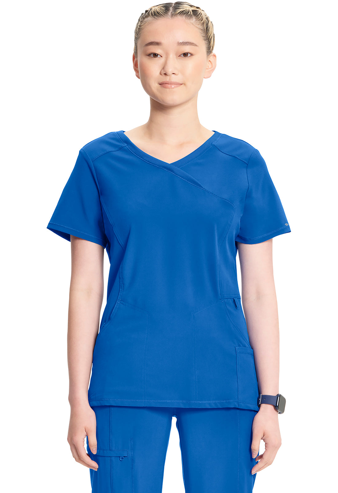 Cherokee Women's Infinity Mock Wrap Top - Royal