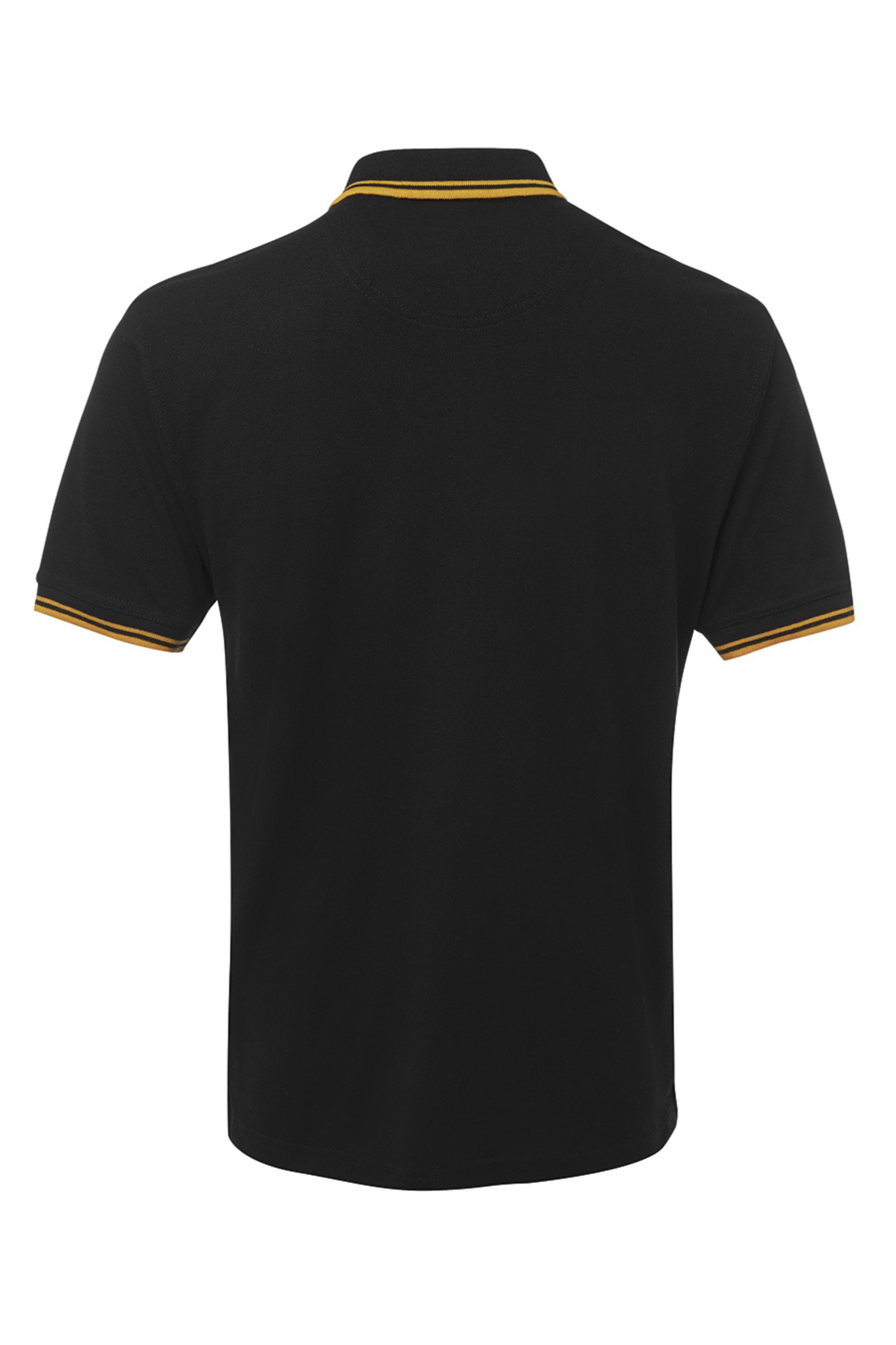 Men's Contrast Polo - Black/Gold