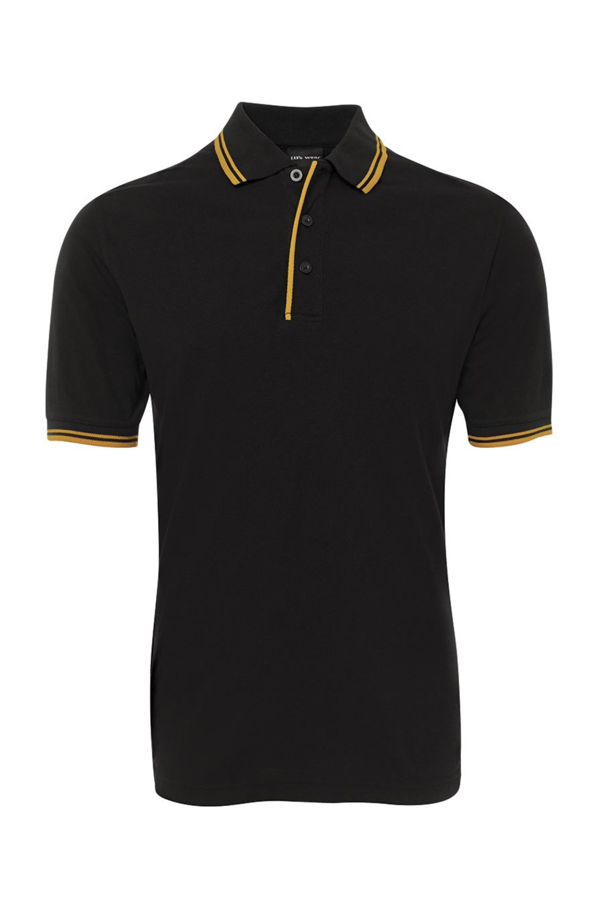 Men's Contrast Polo - Black/Gold