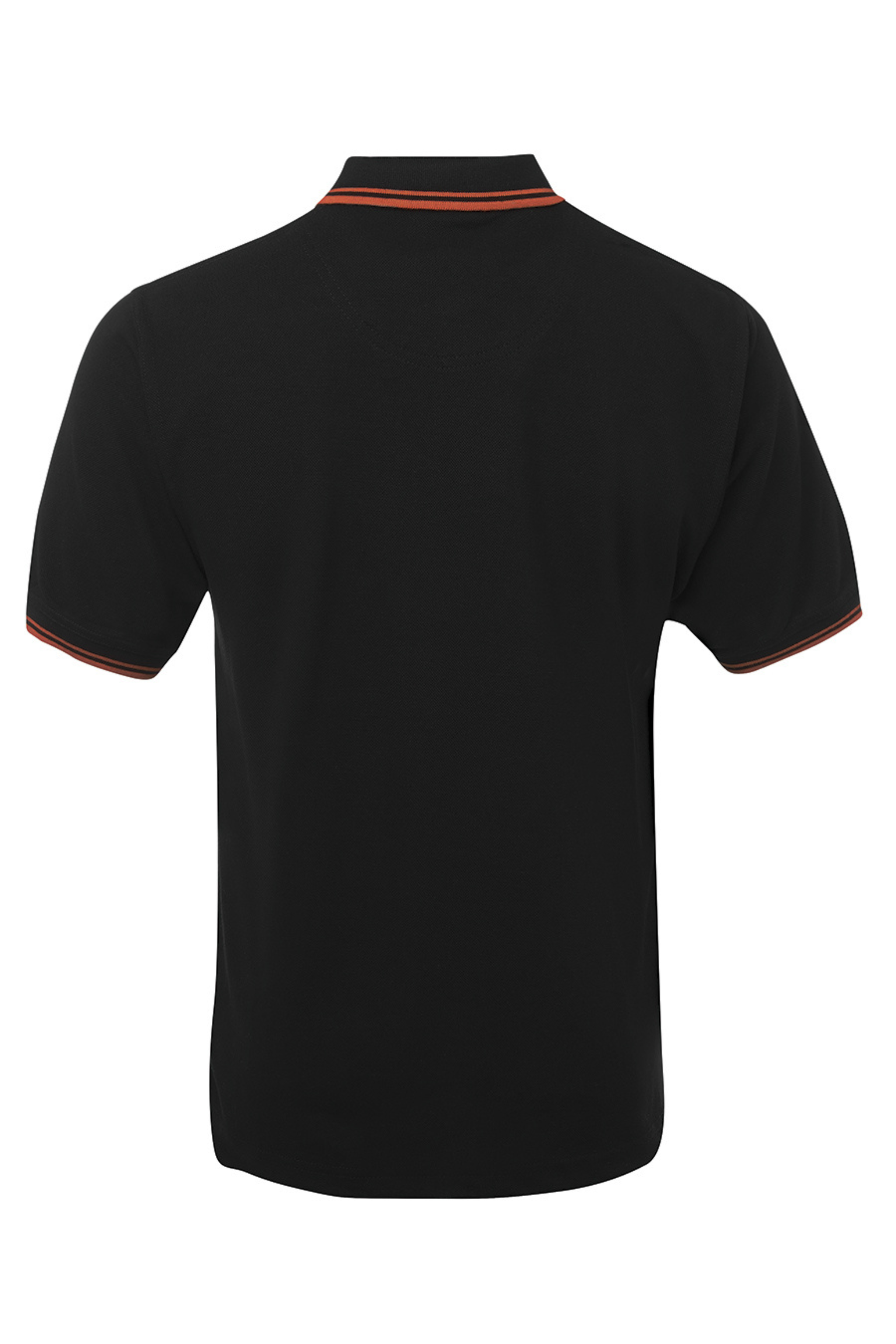 Men's Contrast Polo - Black/Orange