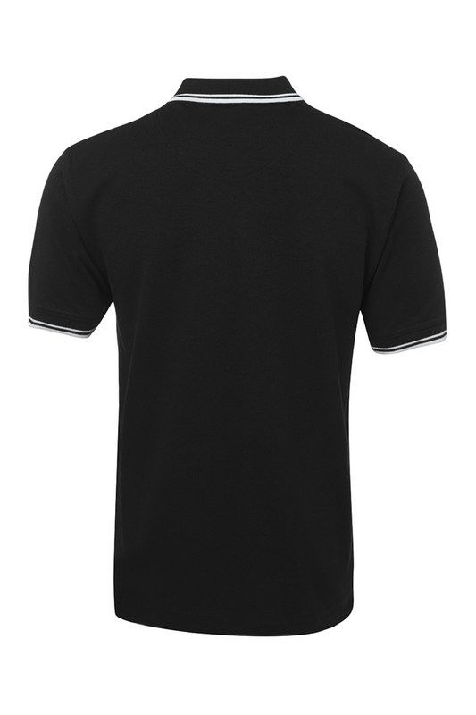Men's Contrast Polo - Black/White