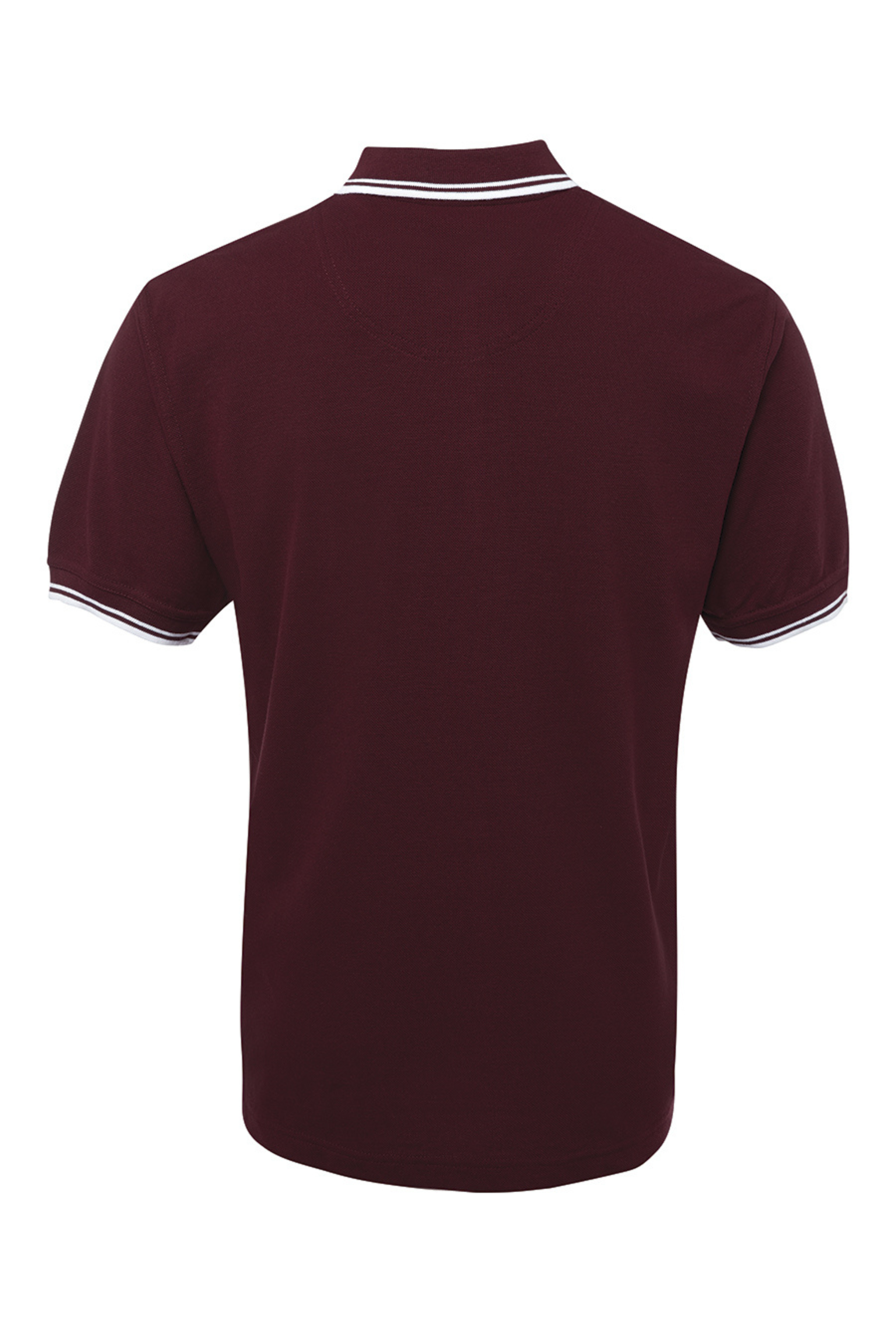 Men's Contrast Polo - Maroon/White