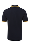 Men's Contrast Polo - Navy/Gold