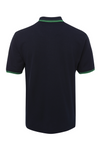 Men's Contrast Polo - Navy/Green