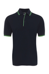 Men's Contrast Polo - Navy/Green