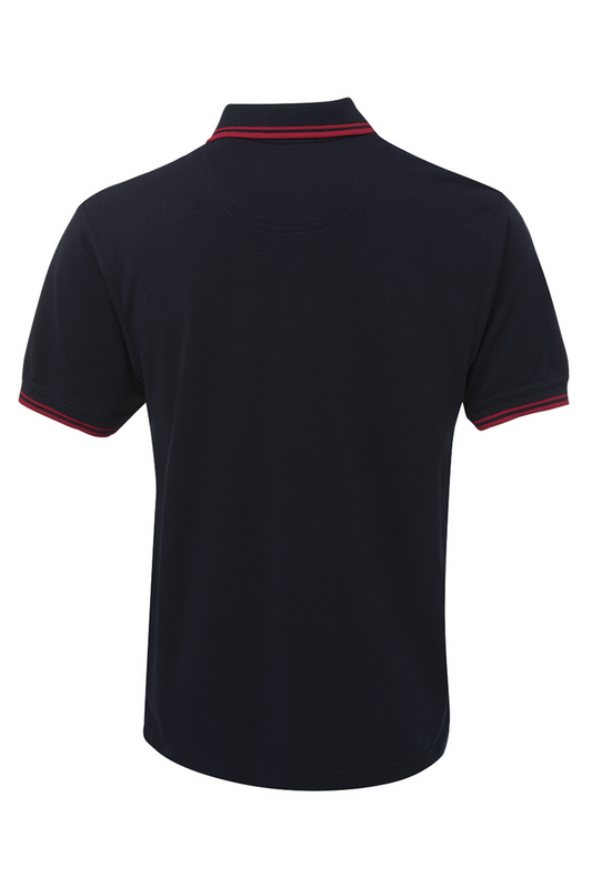 Men's Contrast Polo - Navy/Red