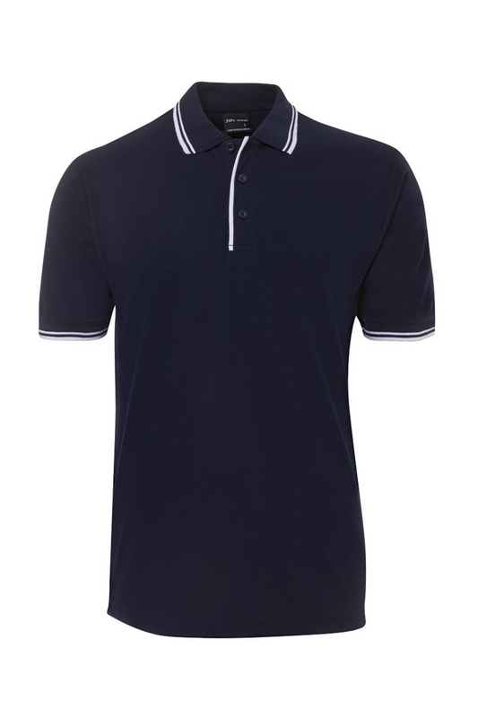 Men's Contrast Polo - Navy/White