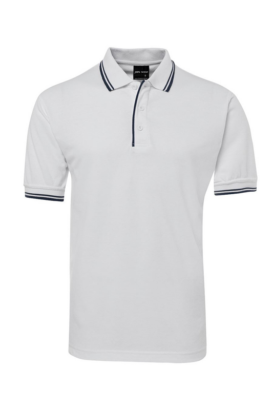 Men's Contrast Polo - White/Navy