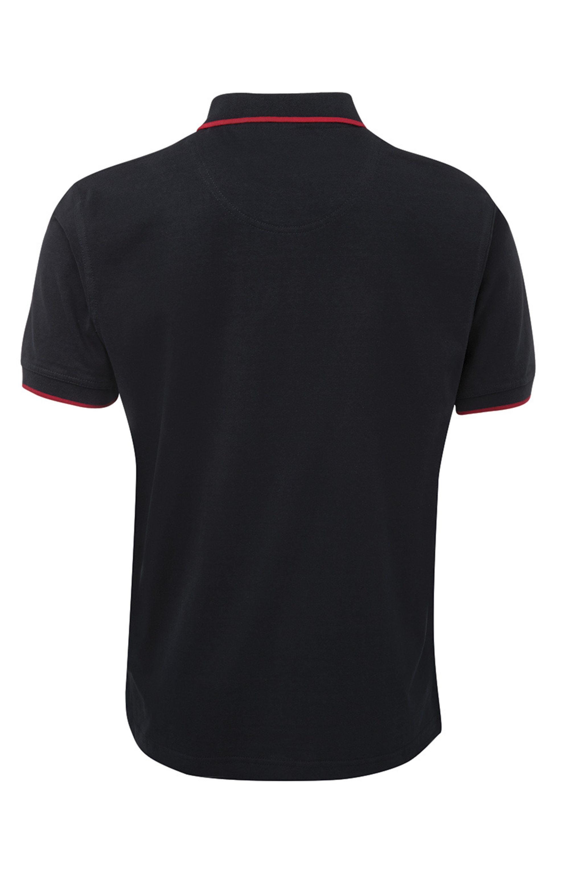 Cotton Tipping Polo - Navy/Red