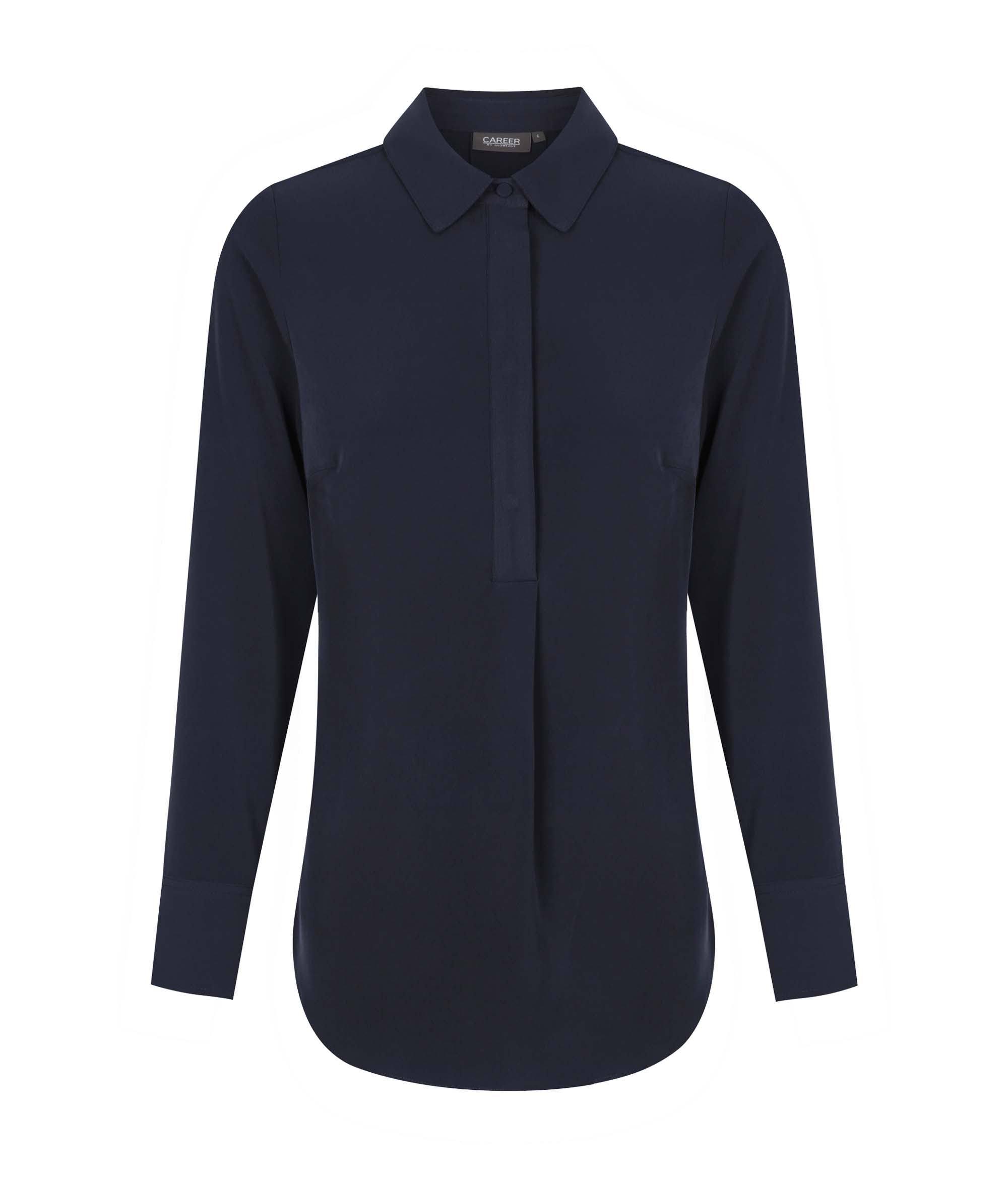 Long Sleeve Soft Quinn Top - Navy