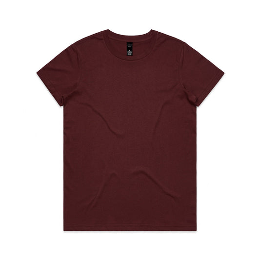 Women's Maple T-Shirt - Burgundy