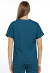 Womens V Neck Top - Caribbean Blue