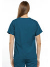 Womens V Neck Top - Caribbean Blue