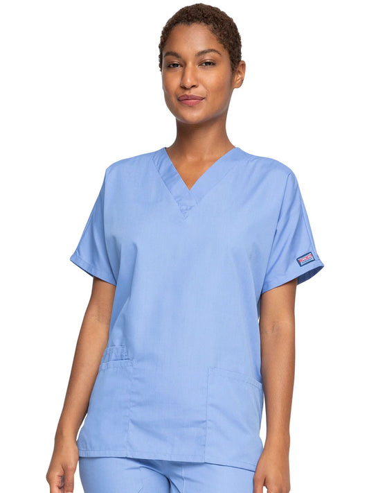 Womens V Neck Top - Ciel