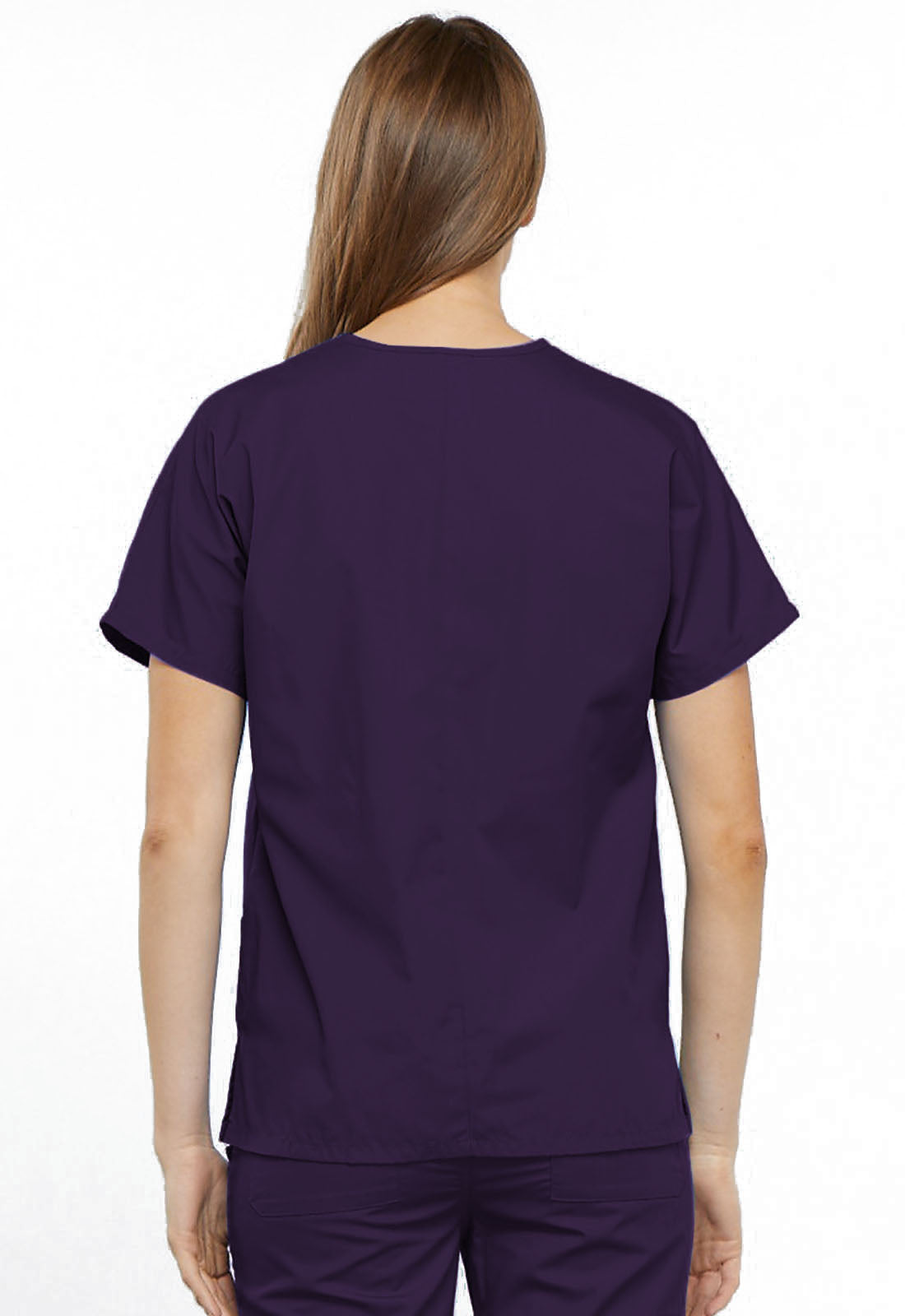 Womens V Neck Top - Eggplant