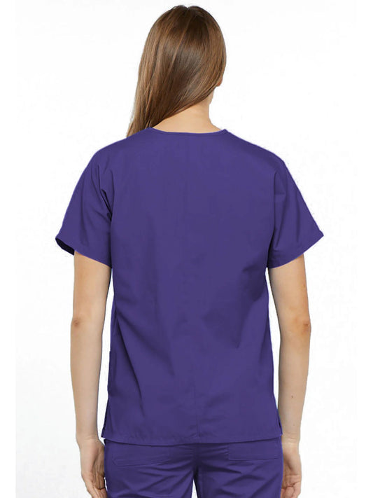 Womens V Neck Top - Grape