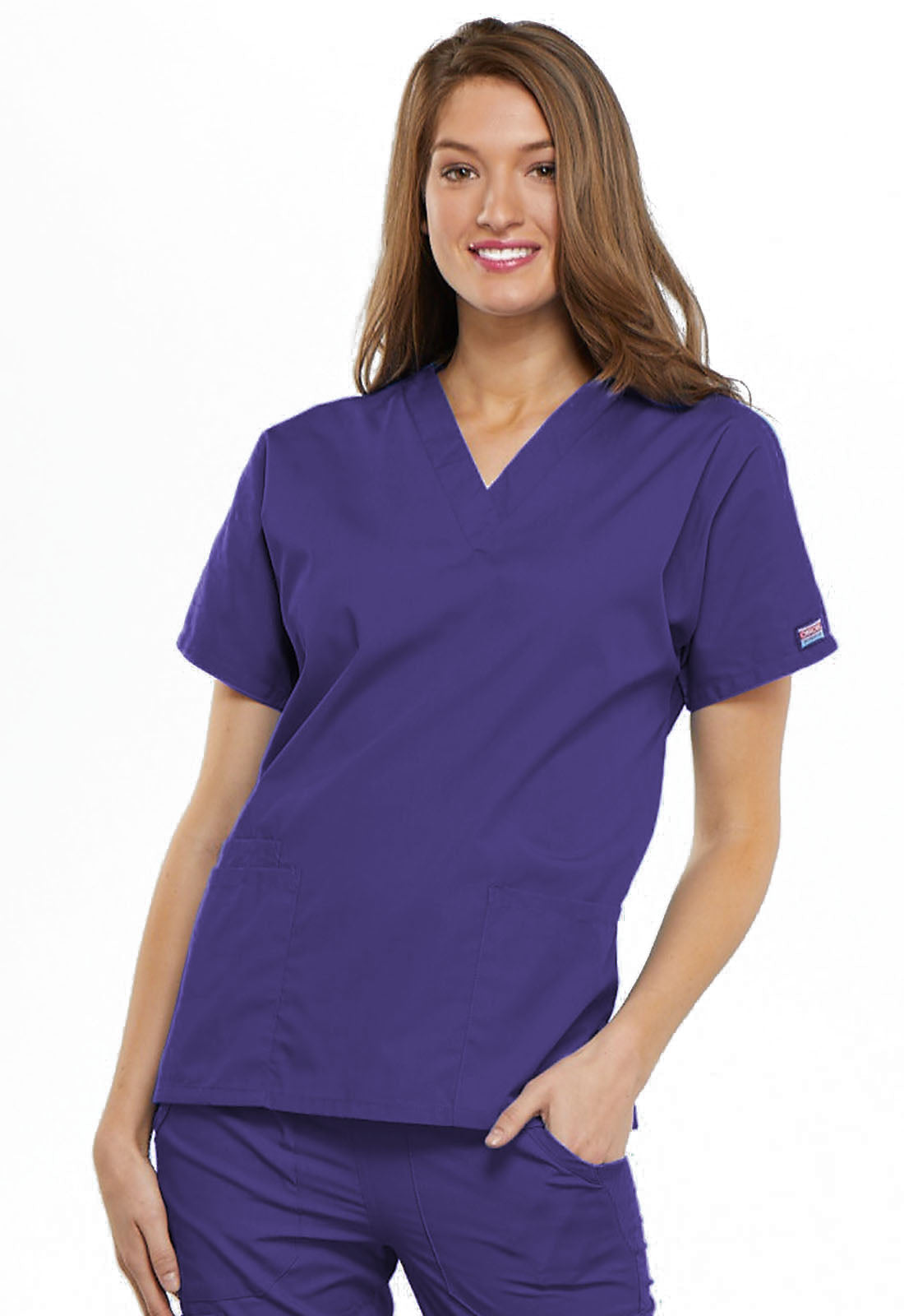 Womens V Neck Top - Grape