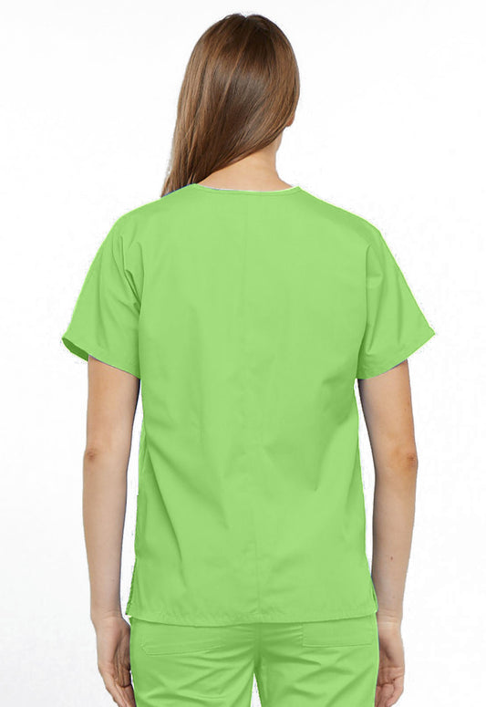 Womens V Neck Top - Lime