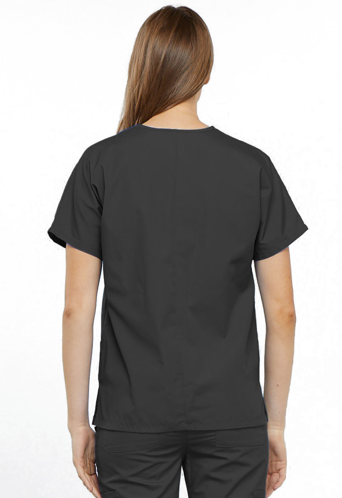 Womens V Neck Top - Pewter