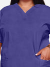 Womens V Neck Top - Purple