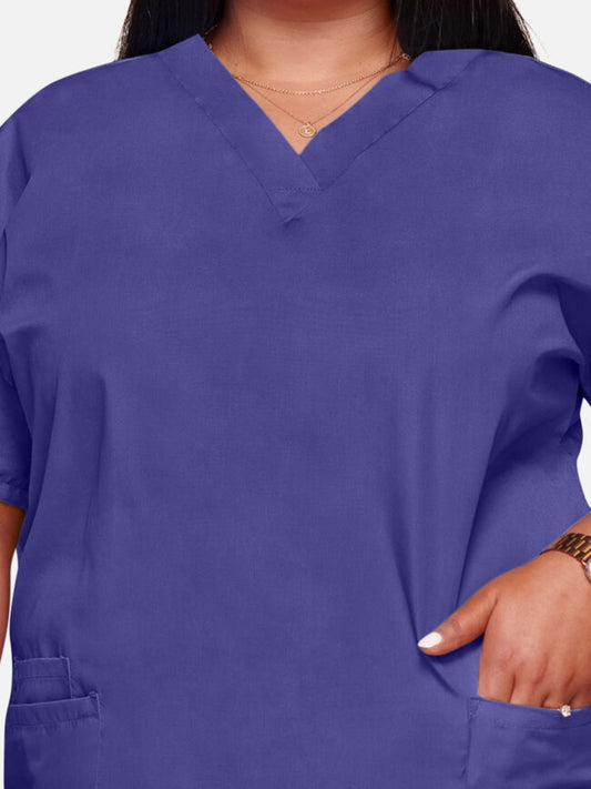 Womens V Neck Top - Purple
