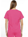 Womens V Neck Top - Shocking Pink