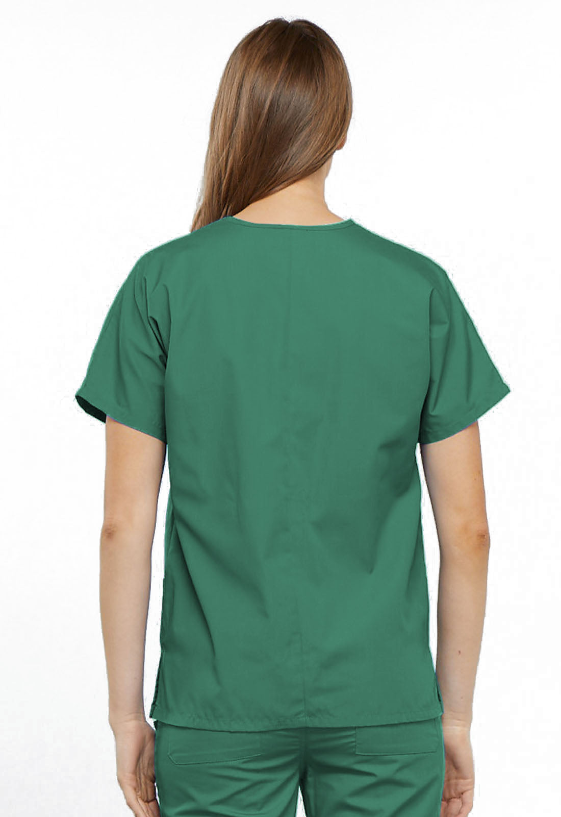 Womens V Neck Top - Surgical Green