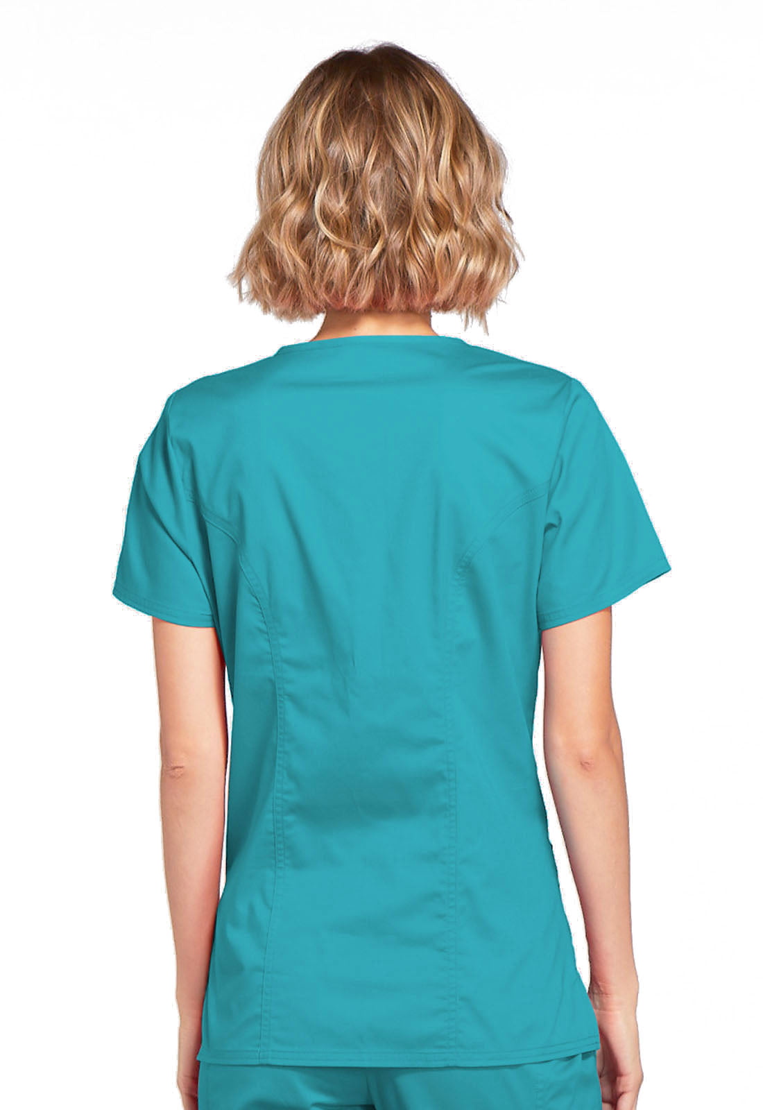 Mock Wrap Top - Teal Blue