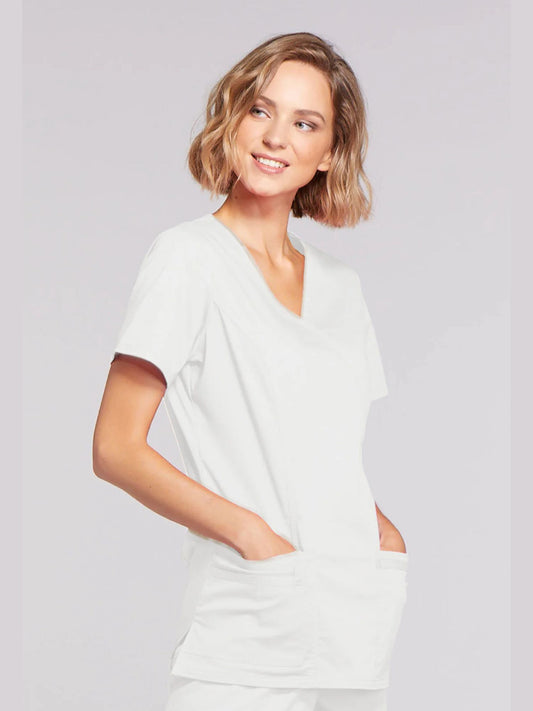 Mock Wrap Top - White