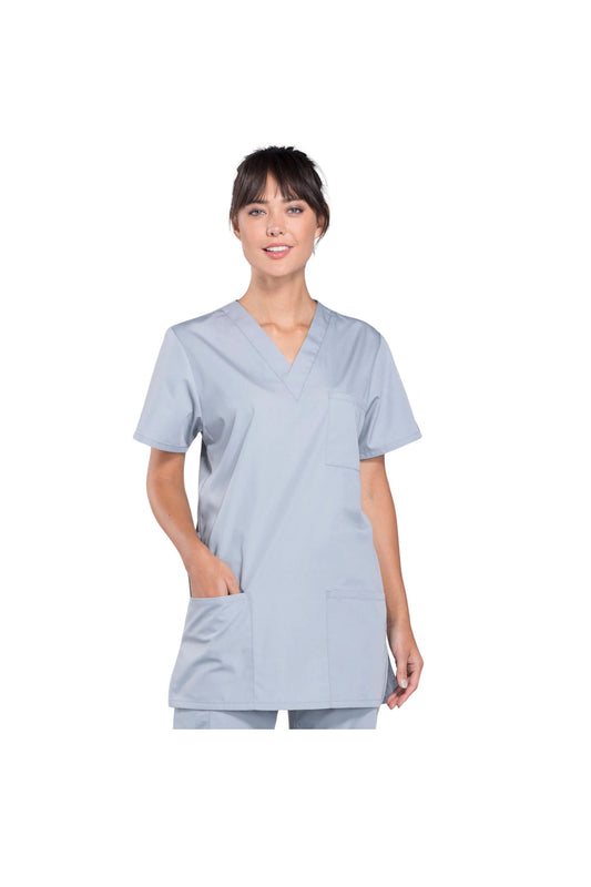 Cherokee Unisex WW Originals V-Neck Top - Grey