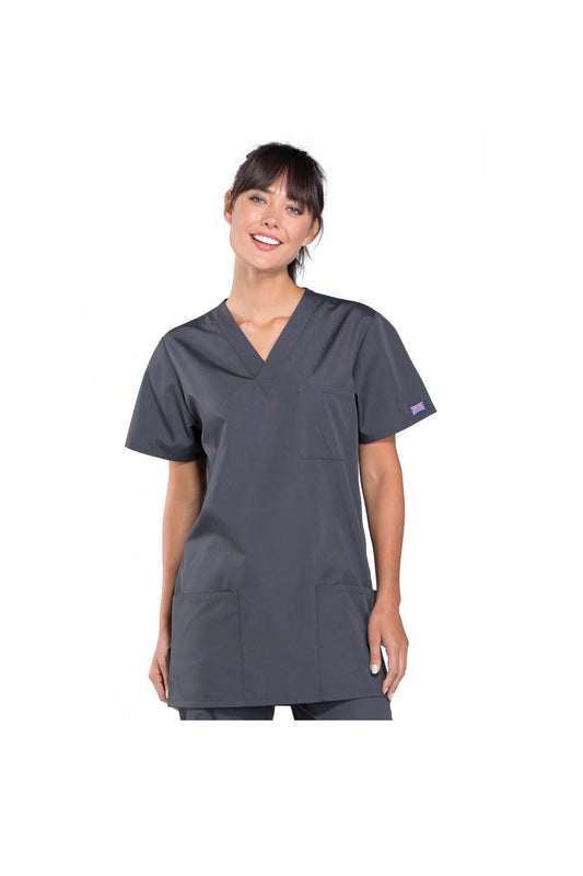 Cherokee Unisex WW Originals V-Neck Top - Pewter