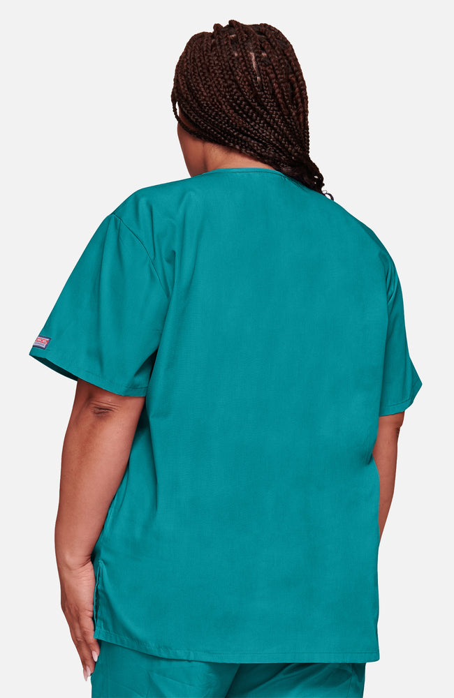 Cherokee Unisex WW Originals V-Neck Top - Teal Blue