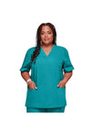 Cherokee Unisex WW Originals V-Neck Top - Teal Blue