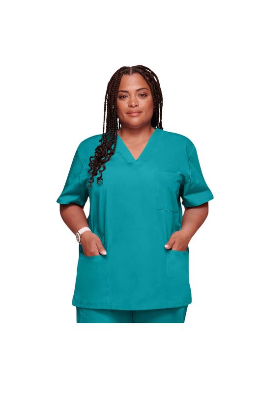 Cherokee Unisex WW Originals V-Neck Top - Teal Blue