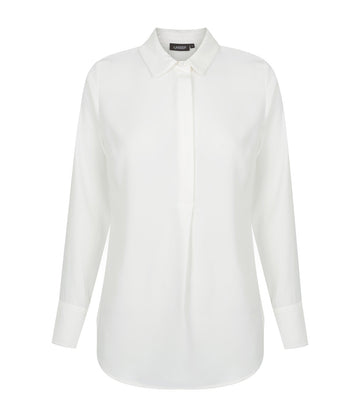 Long Sleeve Soft Quinn Top - Ivory