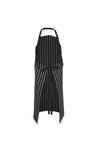 Bib Striped Apron with Pocket - Black/White