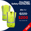 Day/Night Safety Vest Bundle (Yellow) - 20 Units