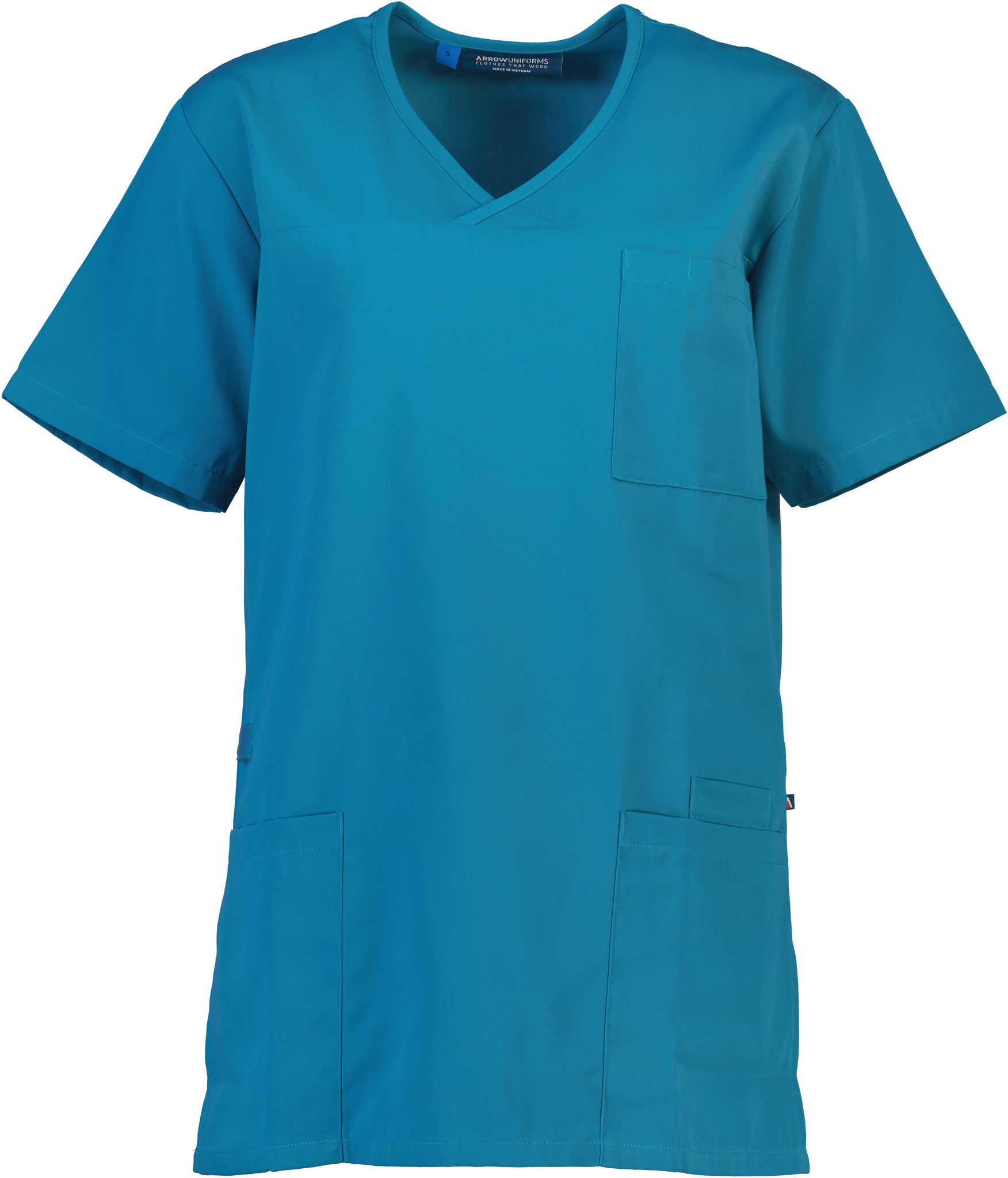 Polycotton Scrub Top - Pale Blue