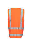 Hi Vis Zip Drop Tail H Pattern (D+N) Vest