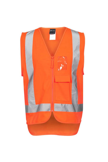 Hi Vis Zip Drop Tail H Pattern (D+N) Vest