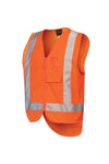 Hi Vis Zip Drop Tail H Pattern (D+N) Vest