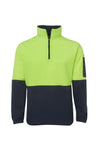 Hi Vis Half Zip Polar Fleece
