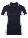 Ladies Contrast Poly Polo SSL