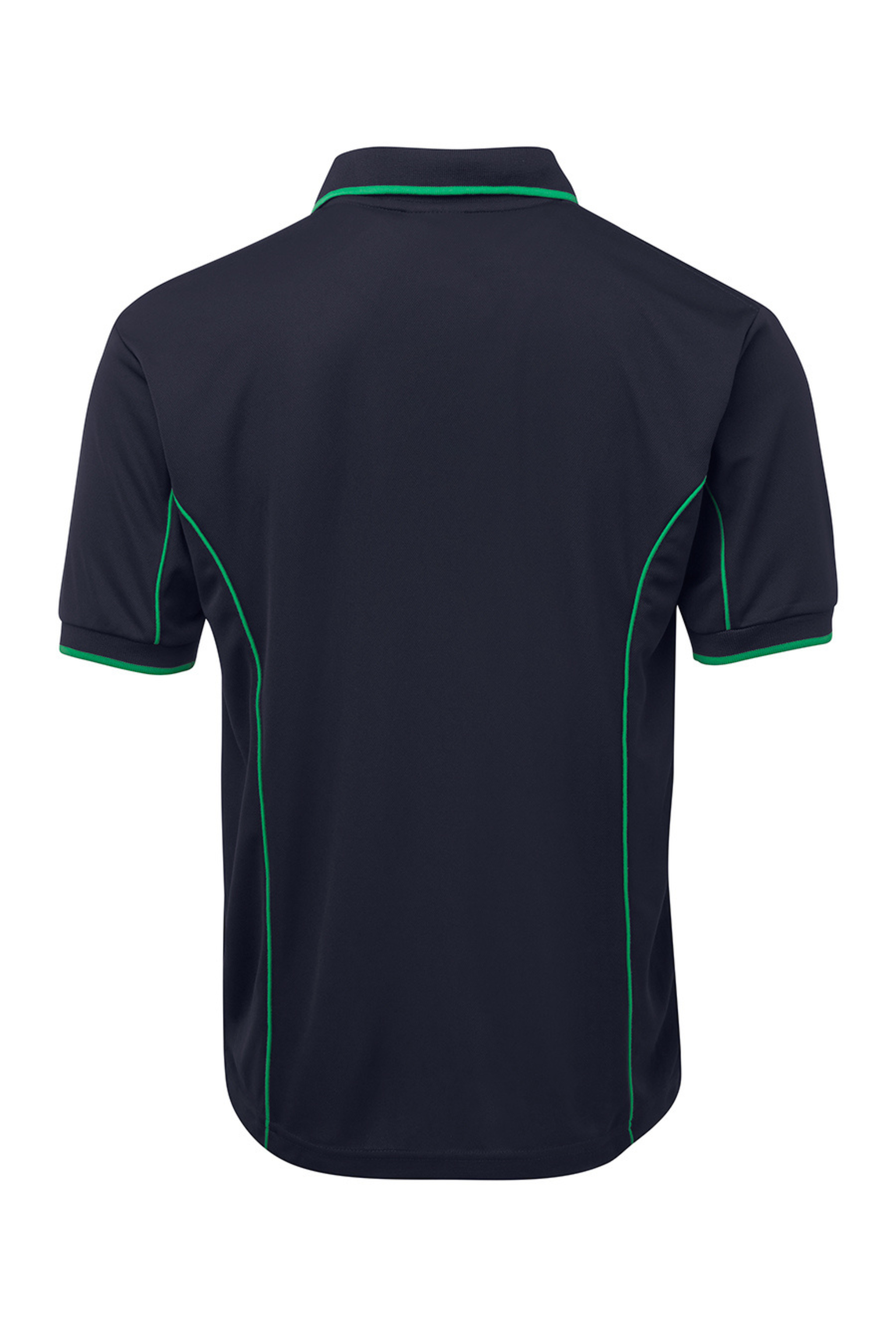 Men's Poly Piping Polo SSL - Navy/Green