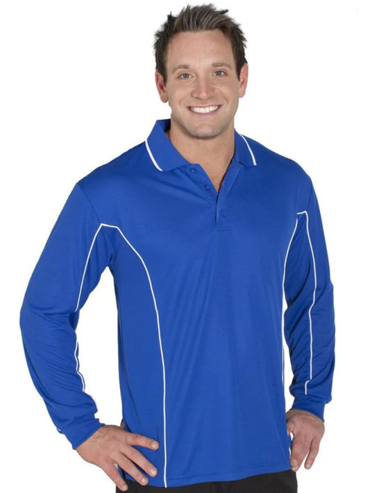Long Sleeve Piping Polo