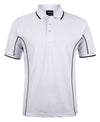 Men's Poly Piping Polo SSL - White/Navy