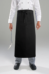 Long Waist Apron Polycotton - Black