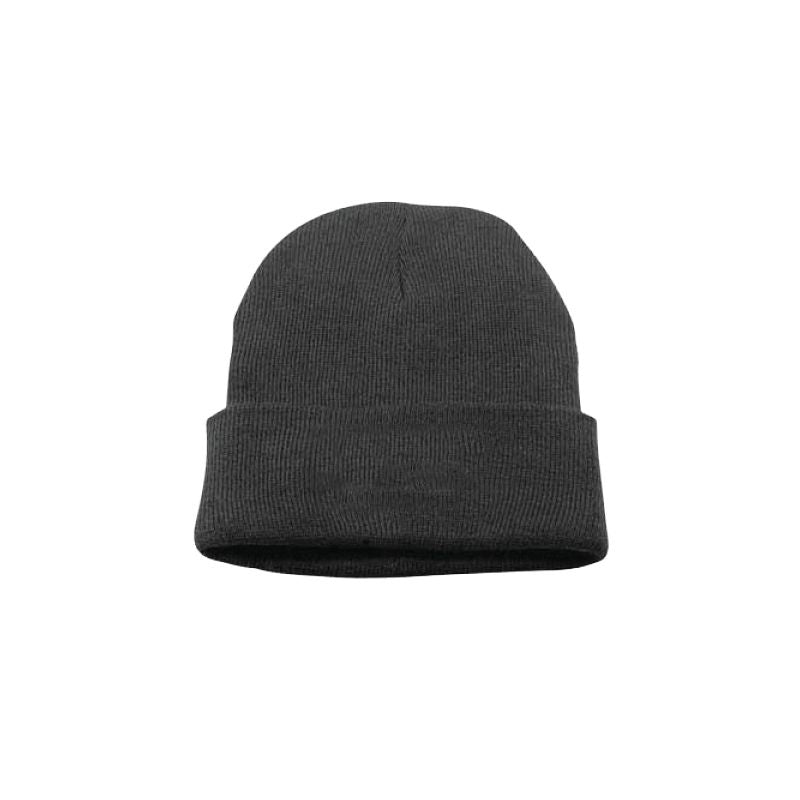 Wool Acrylic Blend Beanie - Black